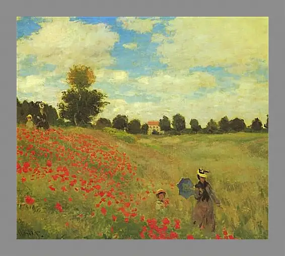 Картина в раме - Poppy Fields. Клод Моне