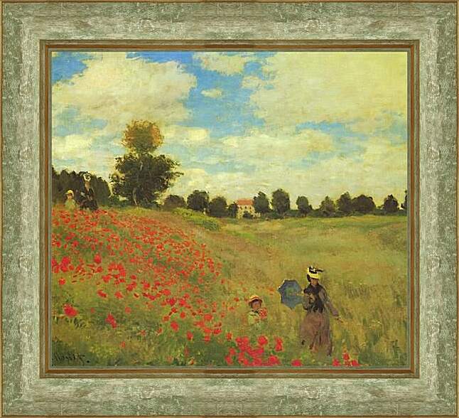 Картина в раме - Poppy Fields. Клод Моне