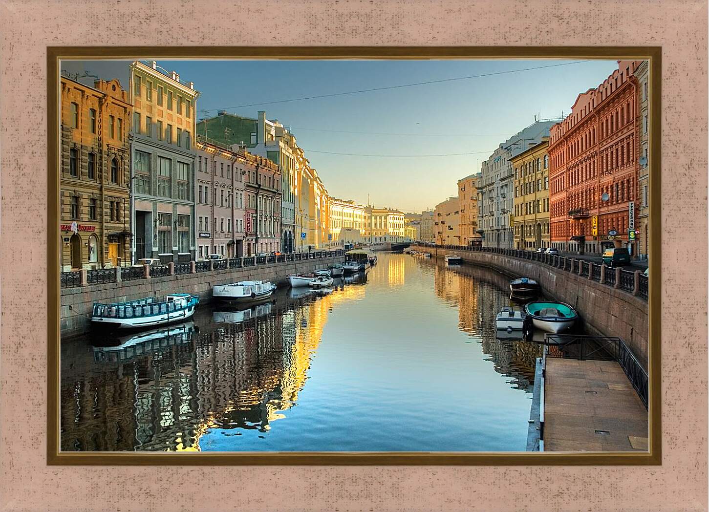 Картина в раме - Канал Петербурга
