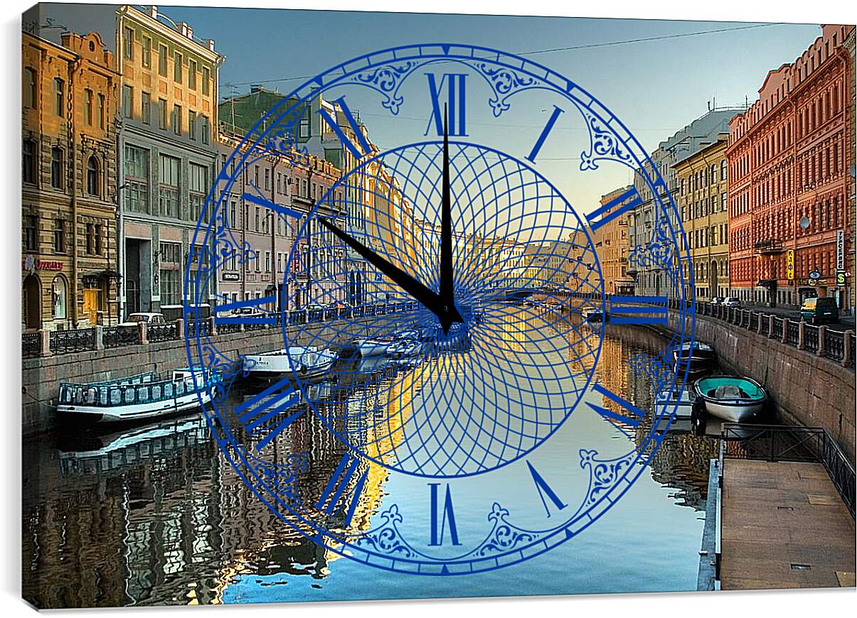 Часы картина - Канал Петербурга