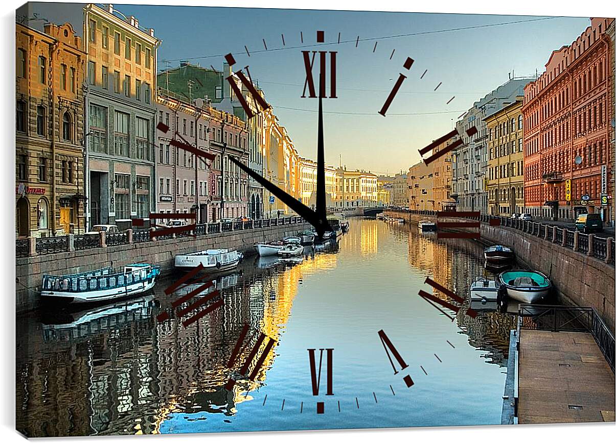 Часы картина - Канал Петербурга