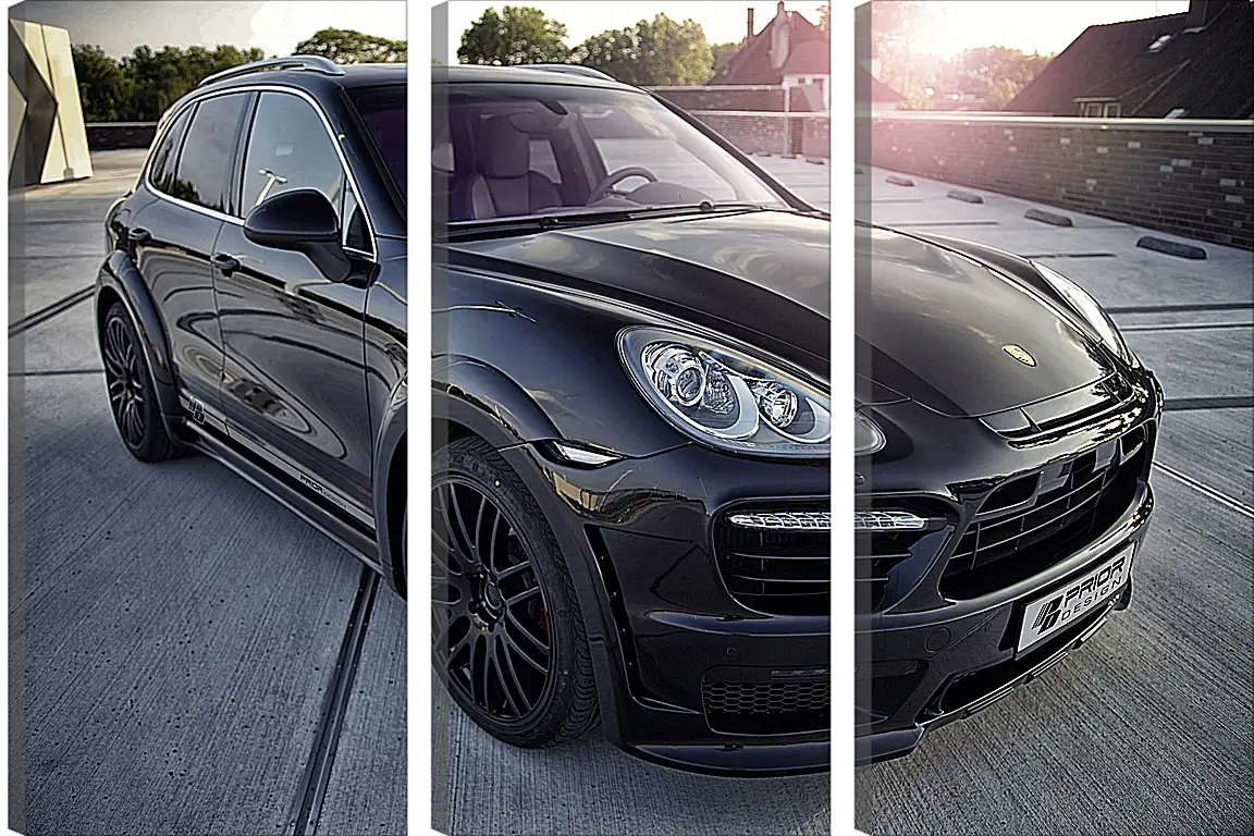 Модульная картина - Порше Каен (Porsche Cayenne) черный