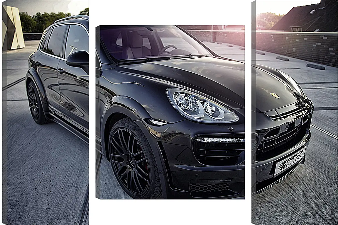 Модульная картина - Порше Каен (Porsche Cayenne) черный