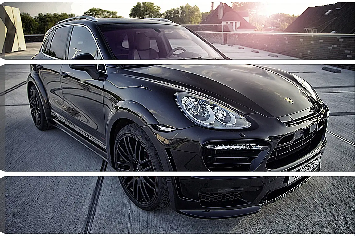 Модульная картина - Порше Каен (Porsche Cayenne) черный