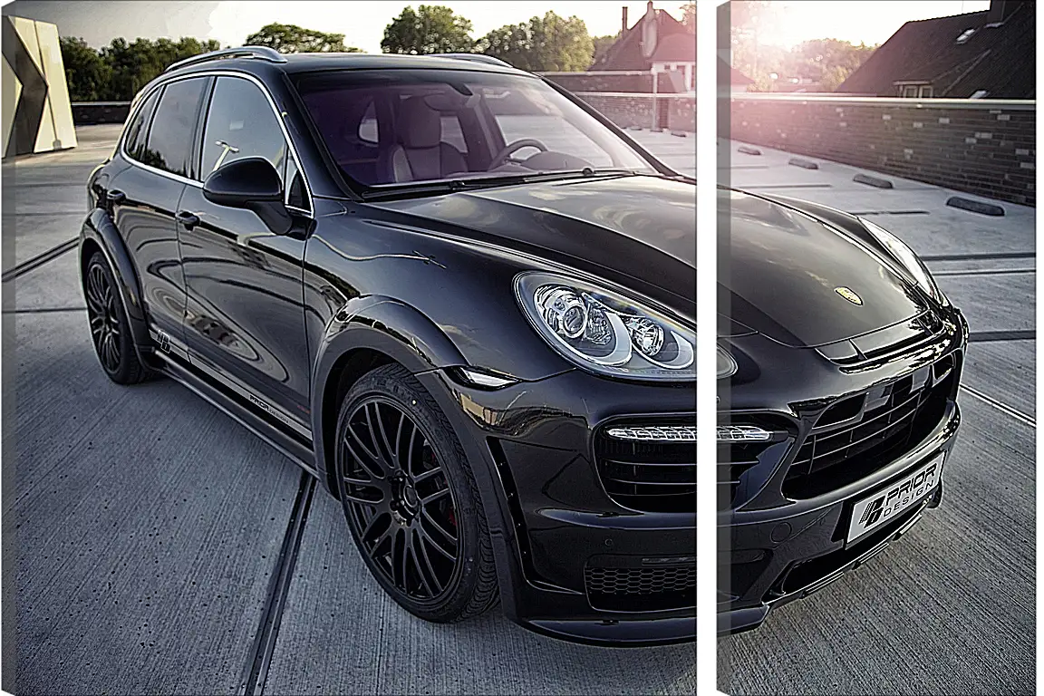 Модульная картина - Порше Каен (Porsche Cayenne) черный