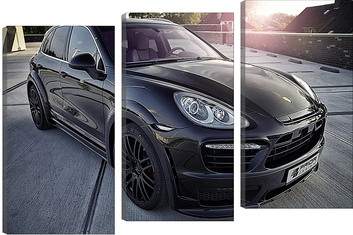 Модульная картина - Порше Каен (Porsche Cayenne) черный