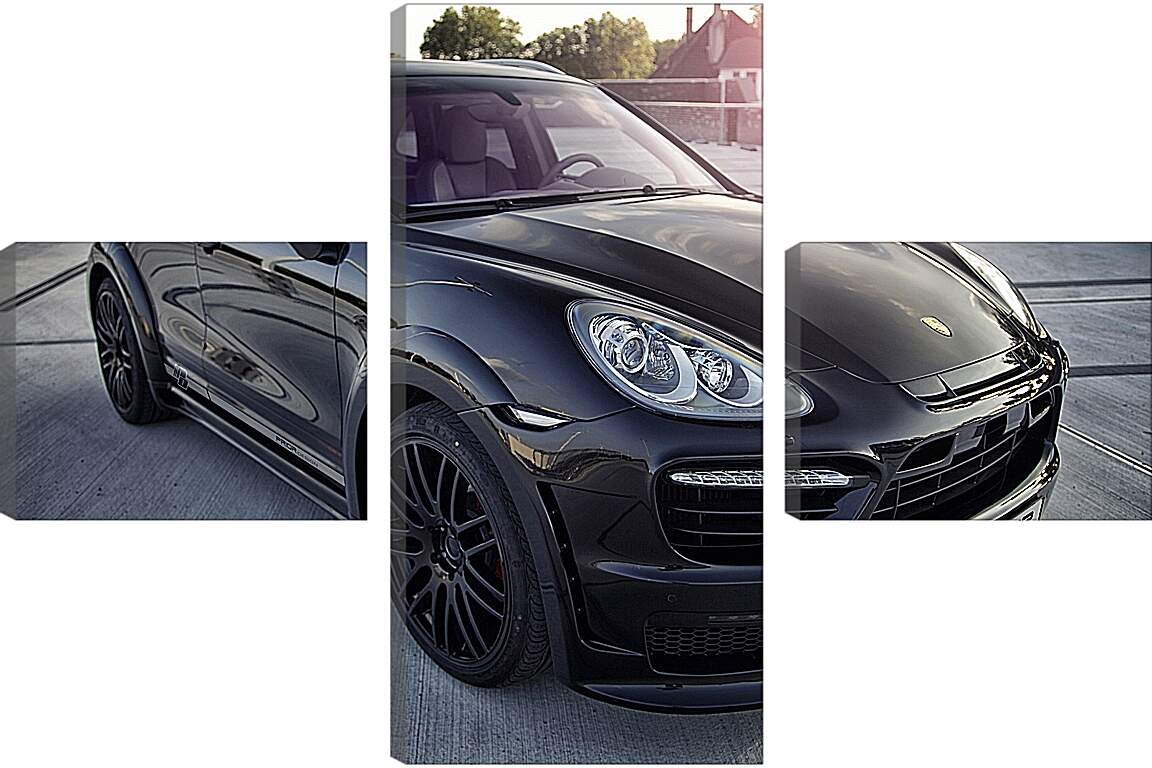 Модульная картина - Порше Каен (Porsche Cayenne) черный