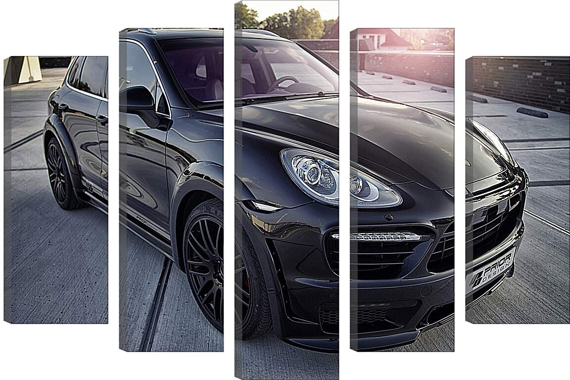 Модульная картина - Порше Каен (Porsche Cayenne) черный