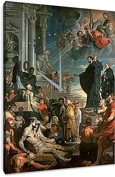 Часы картина - The miracles of St. Питер Пауль Рубенс