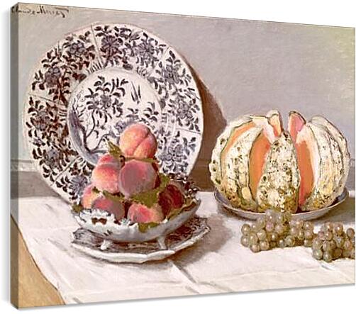Постер и плакат - Still Life with a Melon (1872). Клод Моне