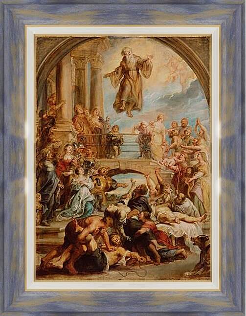 Картина в раме - The Miracles of Saint Francis of Paola. Питер Пауль Рубенс