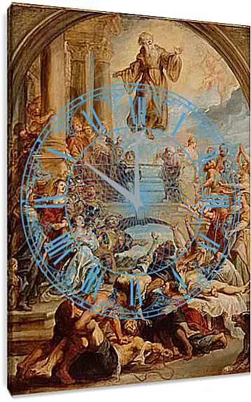 Часы картина - The Miracles of Saint Francis of Paola. Питер Пауль Рубенс