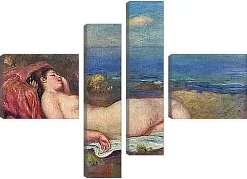 Модульная картина - Sleeping Nude near the Sea. Пьер Огюст Ренуар