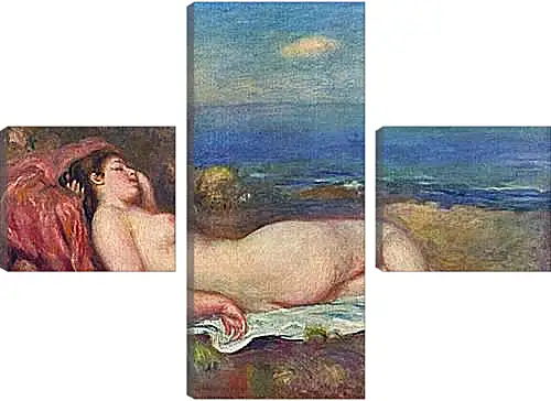 Модульная картина - Sleeping Nude near the Sea. Пьер Огюст Ренуар