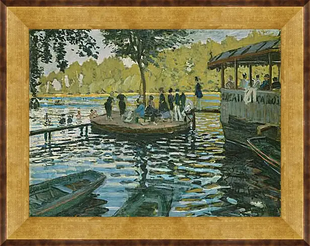 Картина в раме - Лягушатник. Клод Моне