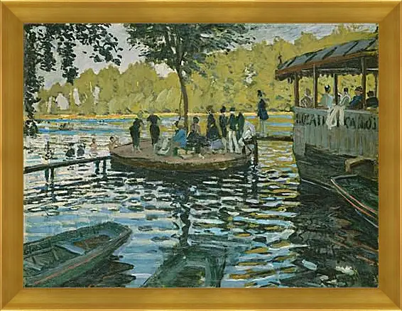 Картина в раме - Лягушатник. Клод Моне
