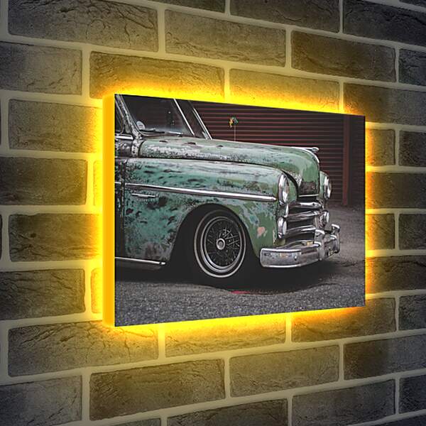 Лайтбокс световая панель - Винтажный авто