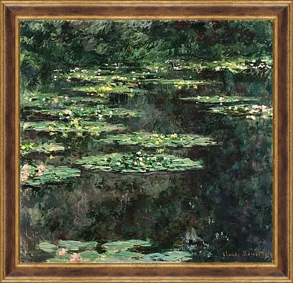 Картина в раме - Water Lilies. Клод Моне