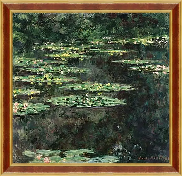 Картина в раме - Water Lilies. Клод Моне