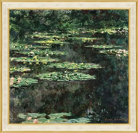 Картина в раме - Water Lilies. Клод Моне