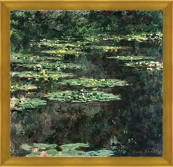 Картина в раме - Water Lilies. Клод Моне