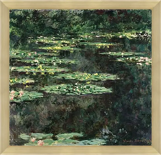 Картина в раме - Water Lilies. Клод Моне