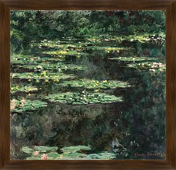 Картина в раме - Water Lilies. Клод Моне