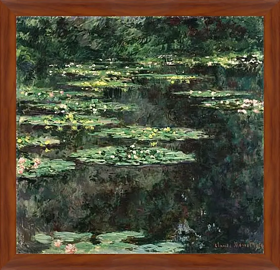 Картина в раме - Water Lilies. Клод Моне