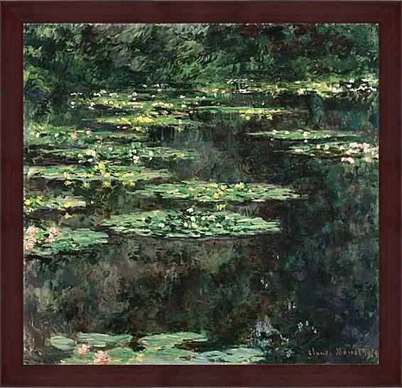 Картина в раме - Water Lilies. Клод Моне