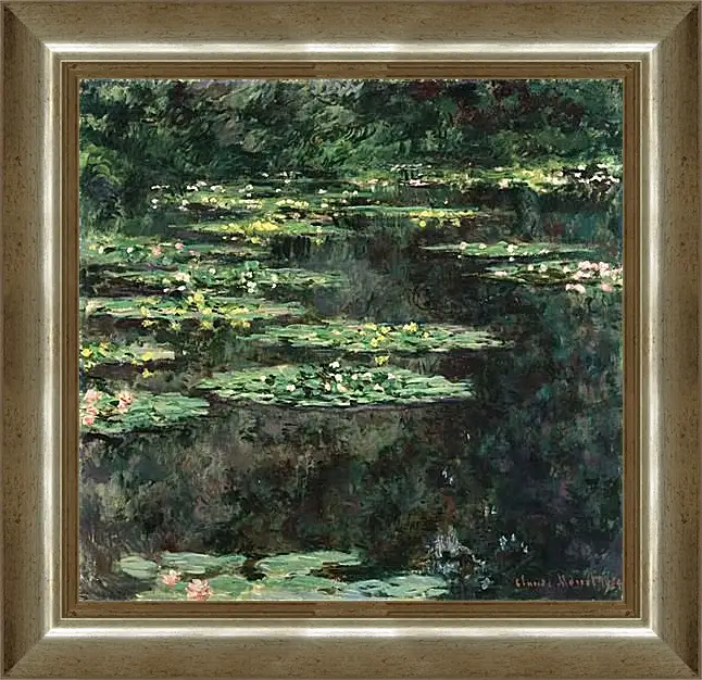 Картина в раме - Water Lilies. Клод Моне