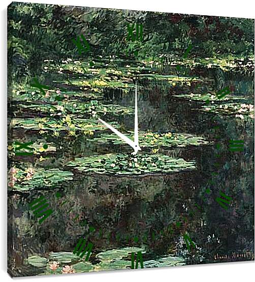 Часы картина - Water Lilies. Клод Моне