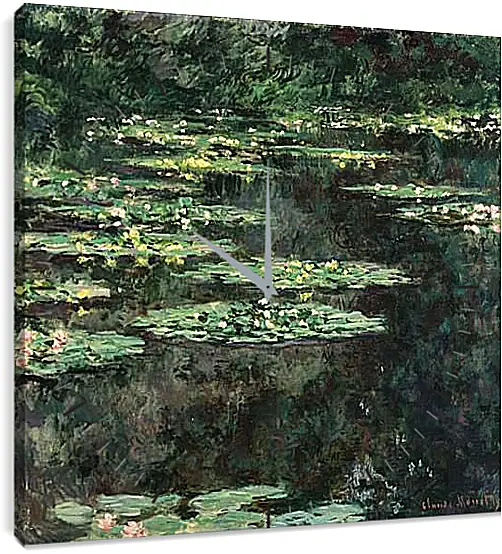 Часы картина - Water Lilies. Клод Моне