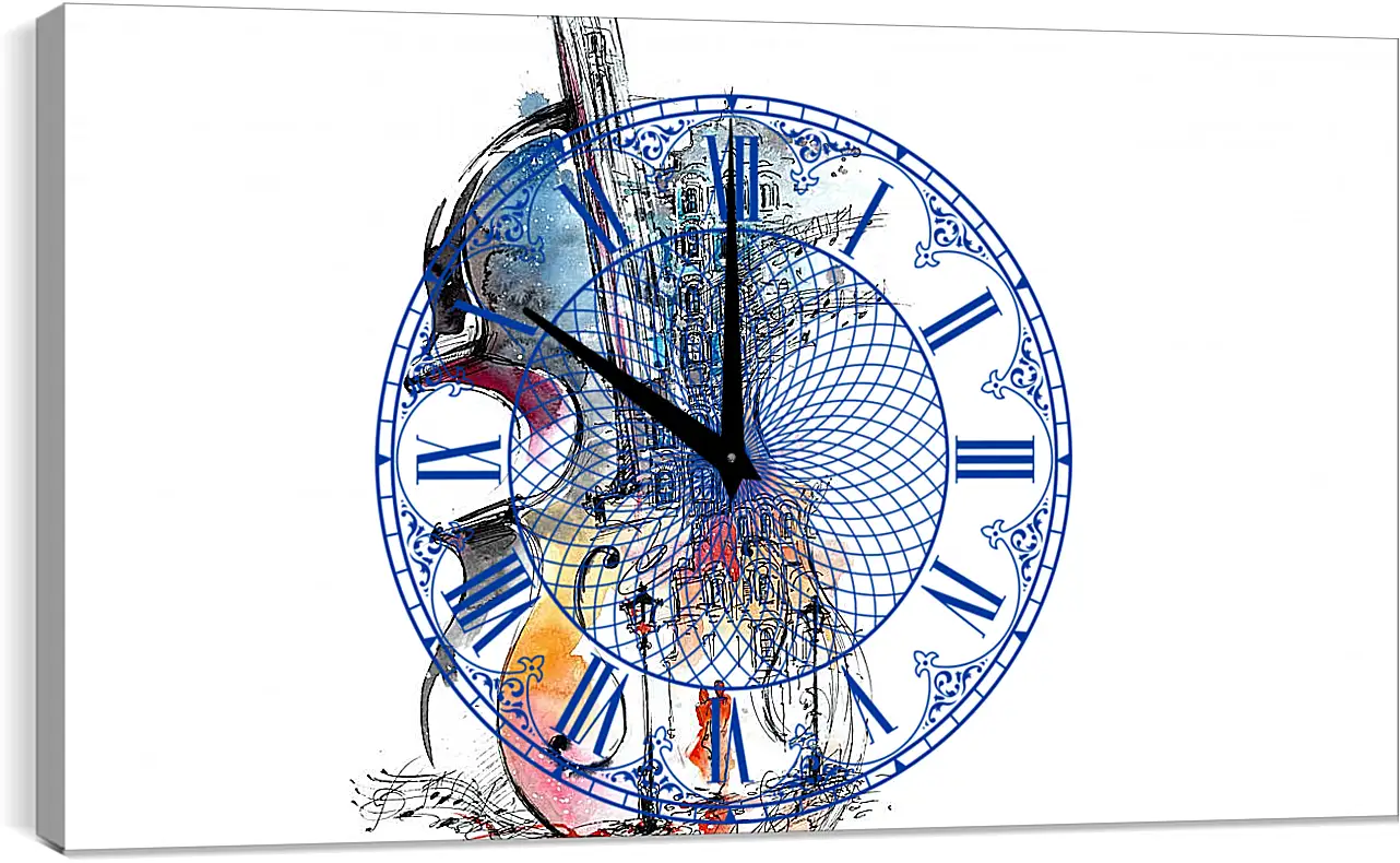 Часы картина - Скрипка