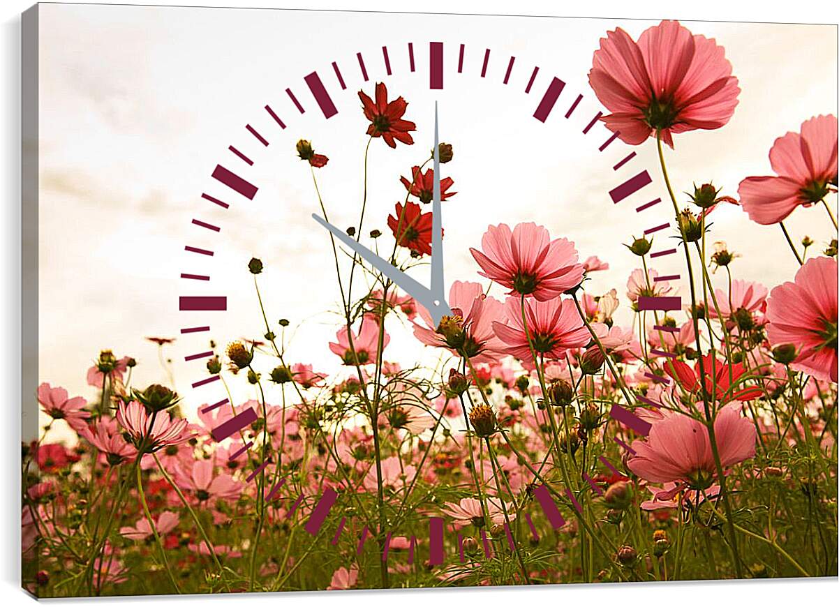 Часы картина - Полевые цветы