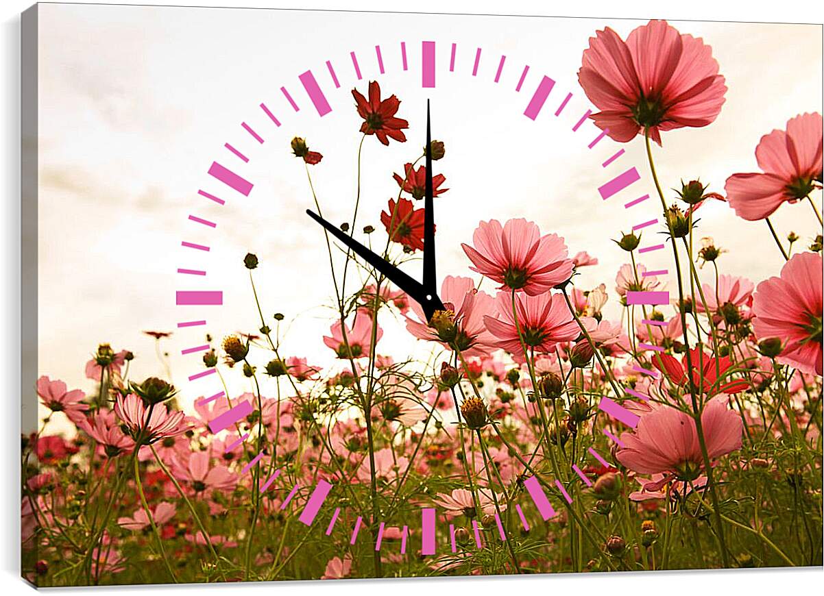 Часы картина - Полевые цветы