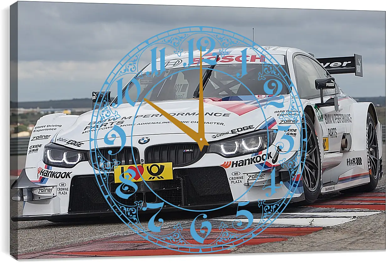 Часы картина - BMW 4 DTM (БМВ 4 ДТМ)