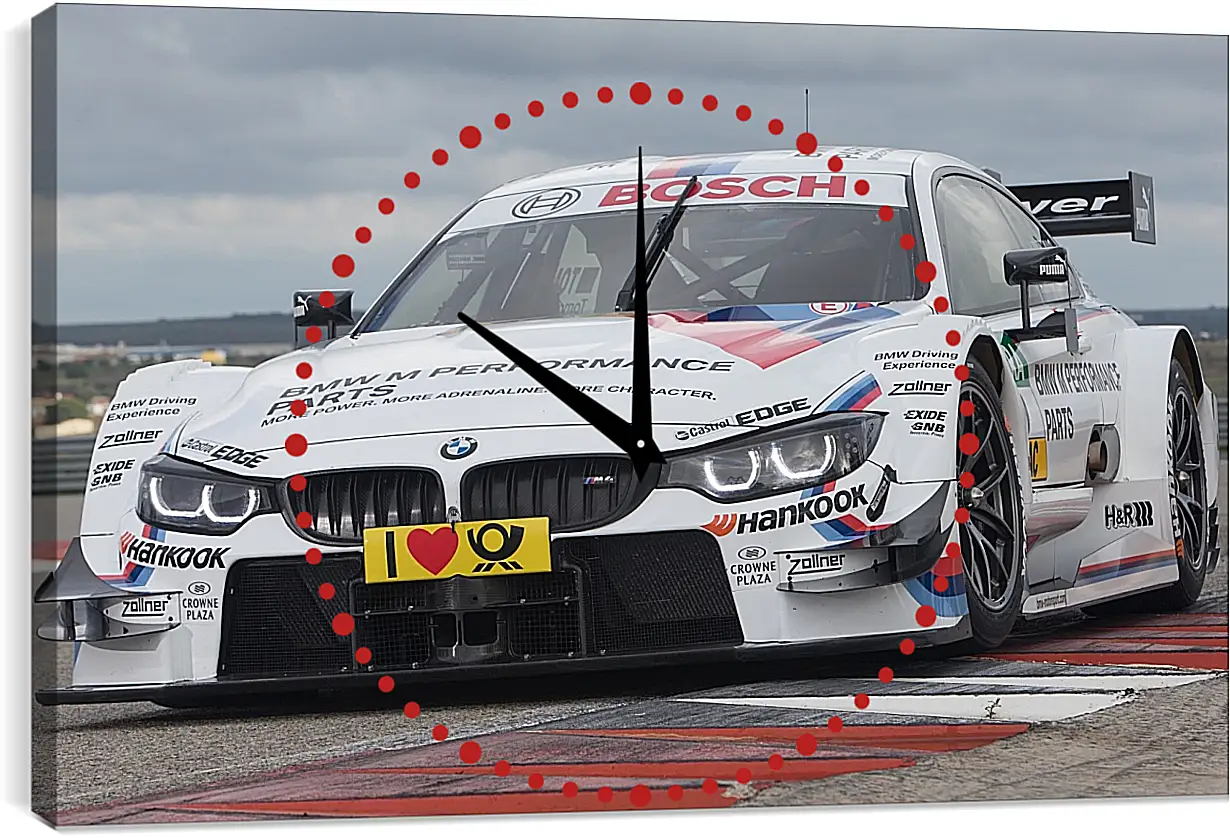 Часы картина - BMW 4 DTM (БМВ 4 ДТМ)