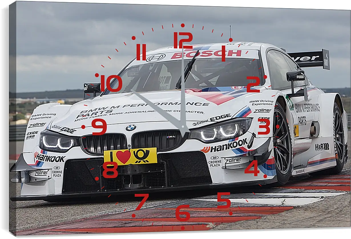 Часы картина - BMW 4 DTM (БМВ 4 ДТМ)