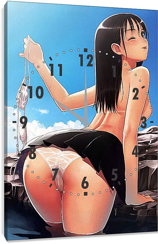 Часы картина - Девушка аниме