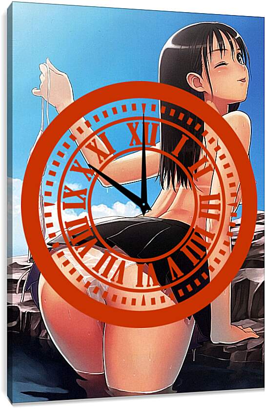 Часы картина - Девушка аниме