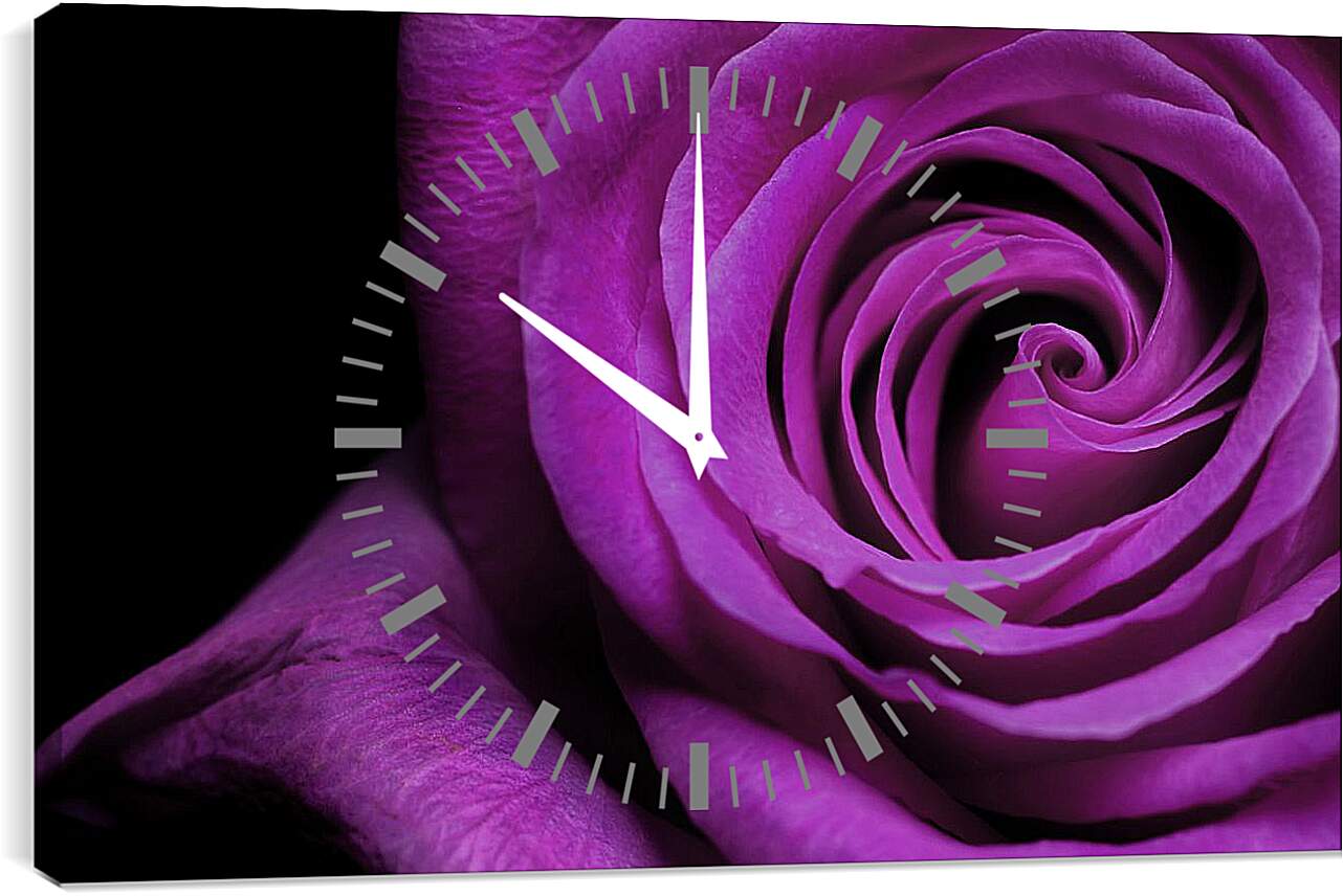 Часы картина - Фиолетовая роза