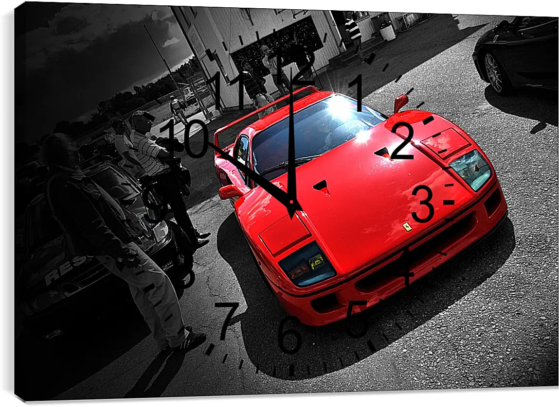 Часы картина - Феррари (Ferrari)