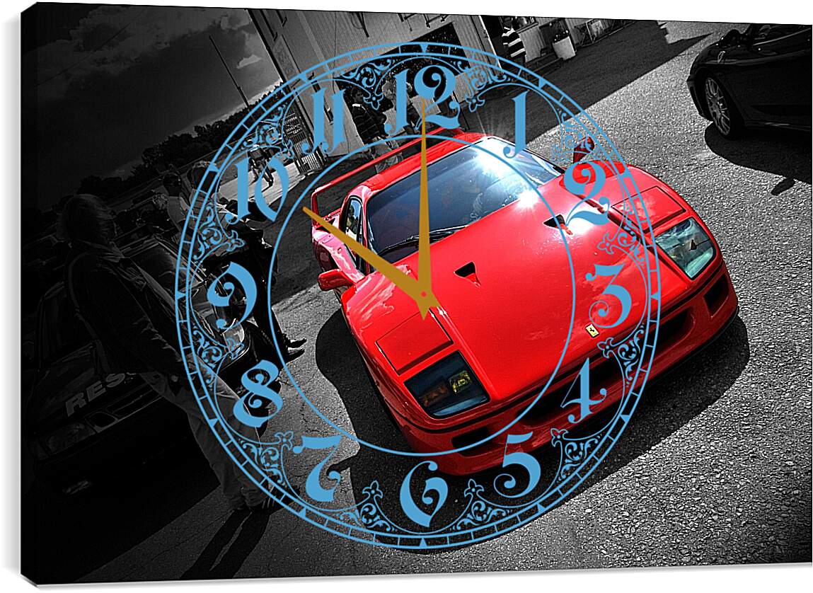 Часы картина - Феррари (Ferrari)