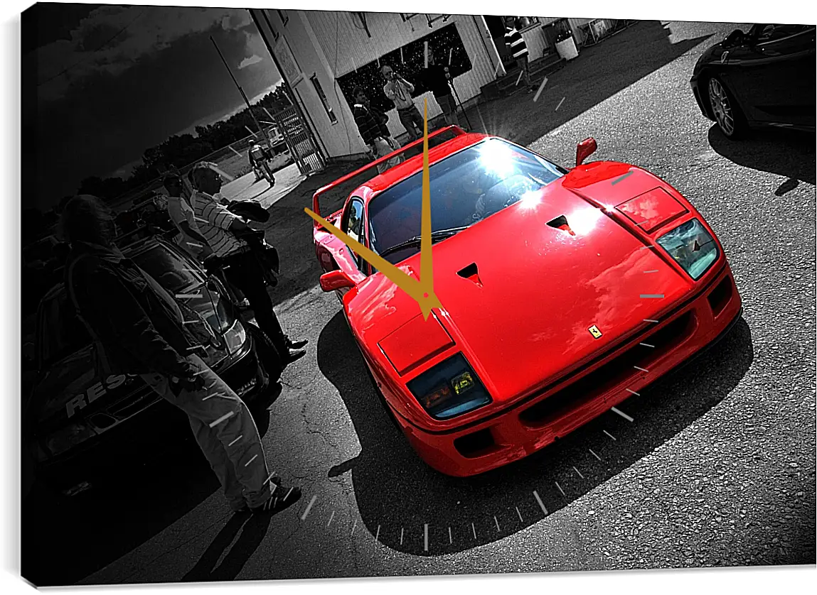 Часы картина - Феррари (Ferrari)