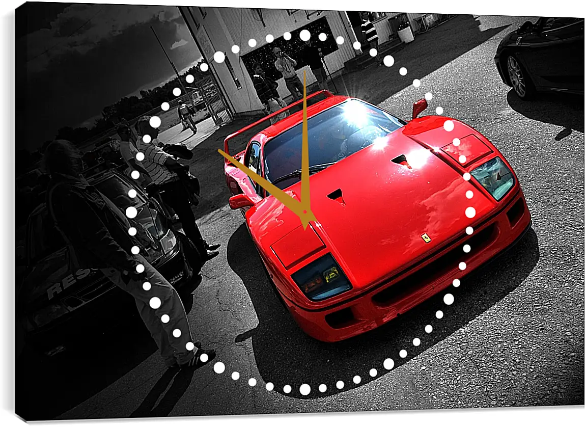 Часы картина - Феррари (Ferrari)