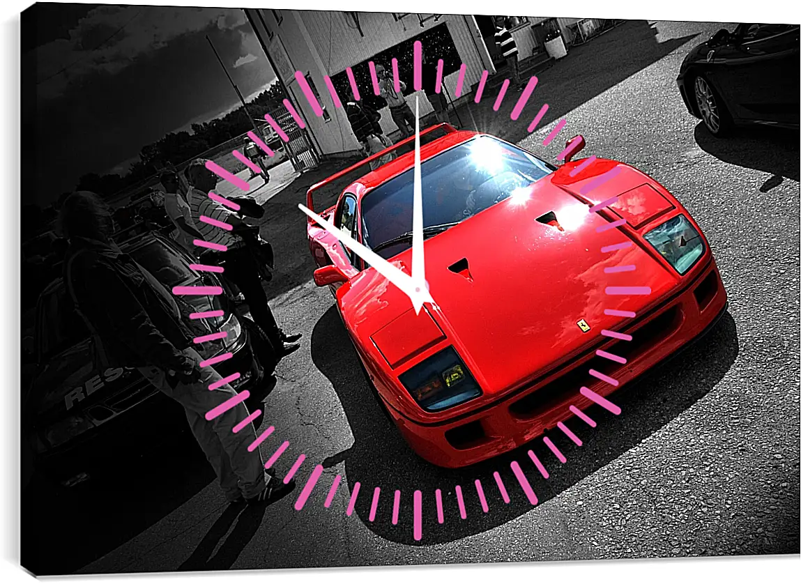 Часы картина - Феррари (Ferrari)