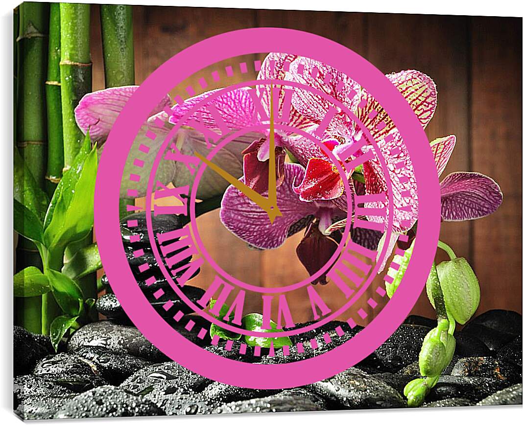 Часы картина - СПА орхидеи