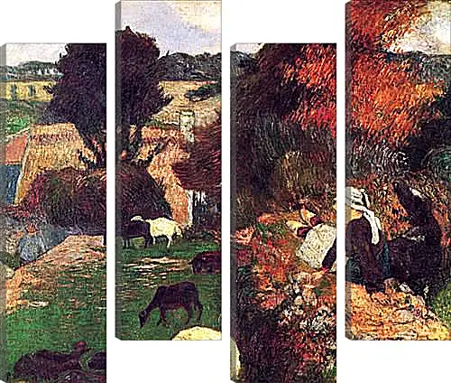 Модульная картина - La bergere bretonne. Поль Гоген
