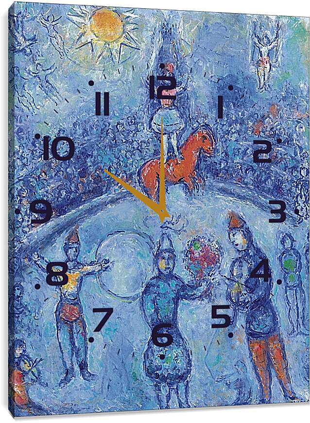 Часы картина - Le Cirque. (Цирк) Марк Шагал