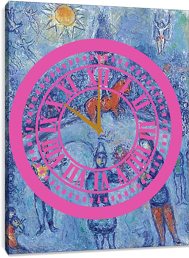 Часы картина - Le Cirque. (Цирк) Марк Шагал